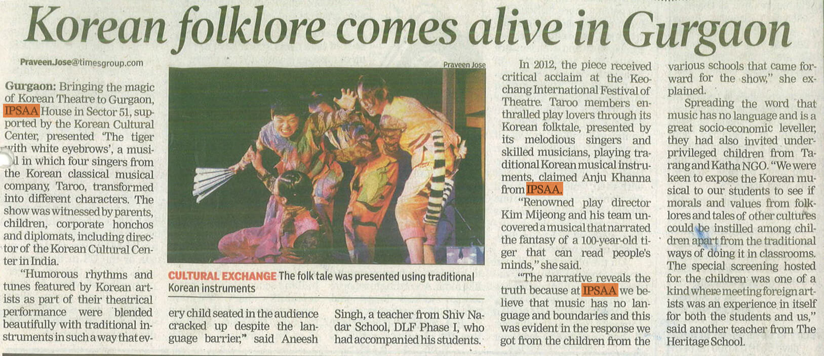 Korean folklore comes alive in Gurgaon